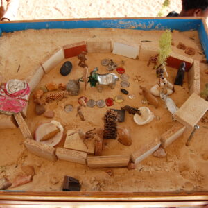 Sandworker portraying the prison where he is awaiting trial.